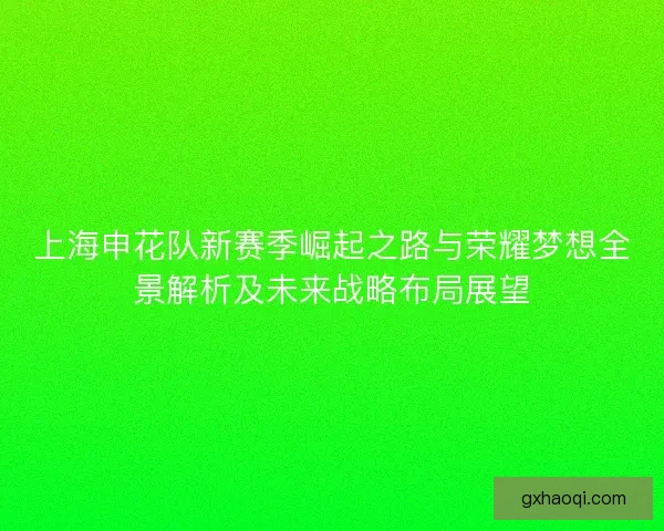 上海申花队新赛季崛起之路与荣耀梦想全景解析及未来战略布局展望 上海申花队新赛季崛起之路与荣耀梦想全景解析及未来战略布局展望